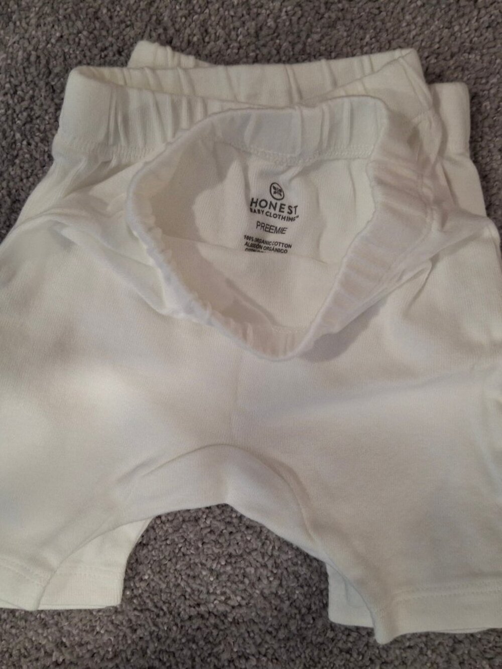 3 pack white harem pants, Honest Baby organic cotton, preemie, new without tags